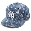 NEW ERA 59FIFTY NY SPLASH PAINT CAP WASHED DENIM/SNOW WHITE 11404778画像