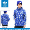 adidas Originals Trefoil Monogram Windbreaker JKT Blue/White BQ2058画像