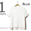 Scye 18/1空紡糸 スムース チューブラー(丸胴) クルーネック ヘビーウェイト Tシャツ 1117-21109画像
