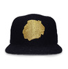 Mitchell & Ness CHICAGO BLACKHAWKS MELTON PROPER SNAPBACK BLACKxGOLD LVMNCBH076画像