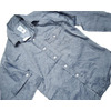 POST OVERALLS #1273 C-POST9 FEATHER CHAMBRAY SHIRTS/navy画像