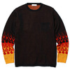 RADIALL CHEVY FLAMES SWEATER L/S (BLACK)画像