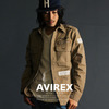 AVIREX CORDURA MIX STENCIL KHAKI SHIRT 6175095画像