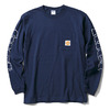 FUCT SSDD SLEEVE PRINT L/S TEE (NAVY) 48502画像