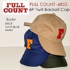FULLCOUNT 6PANEL TWILL BASEBALL CAP 6852画像