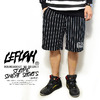 LEFLAH STRIPE SWEAT SHORTS -BLACK-画像