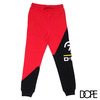 DOPE CREW SWEAT PANTS BLACKxRED画像