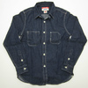 UES INDIGO DENIM WORK SHIRT 500954画像