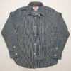 UES INDIGO HICKORY STRIPE DENIM WORK SHIRT 500954画像