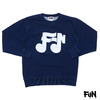 FUN ONPU DENIM CREW SWEAT DENIM画像