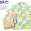 SUN SURF C/85 L/15 SLUBYARN S/S OPEN SHIRT "ISLAND BANANA" SS37580画像