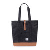 Herschel Supply MARKET TOTE BLACK/TAN SYNTHETIC LEATHER 10029-00055-OS画像
