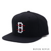 BLACK SCALE B LOGO RED LINE SNAPBACK CAP BLACK BS17-HW08画像
