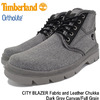Timberland CITY BLAZER Fabric and Leather Chukka Dark Grey Canvas/Full Grain A1BB1画像
