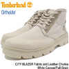 Timberland CITY BLAZER Fabric and Leather Chukka White Canvas/Full Grain A1GGI画像