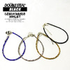 DOUBLE STEAL BLACK CZECH BEADS ANKLET 472-90205画像