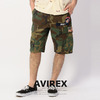 AVIREX COTTON RIP STOP PATCHED CARGO SHORTS 6176085画像