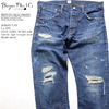 BURGUS PLUS Lot.840 CONE DENIM "WHITE OAK" Special Tight Straight Jeans Repair usesd 840-CD画像
