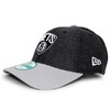 NEW ERA BROOKLYN NETS THE LEAGUE 9FORTY ADJUSTABLE H.BLACKxGREY FFNEBKN061画像