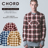 CHORD NUMBER EIGHT COLLARLESS FLANNEL CHECK SHIRT N8M1G5-SH04画像