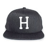 HUF DENIM CLASSIC H SNAPBACK BLACK HT00003画像