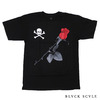 BLACK SCALE SKULL AND ROSE TEE BLACK BM17-GT04画像