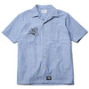 MINOS SS SUNRISE DUNGAREE OPEN NECKED SHIRT (BLUE) MNQ3-SH02画像