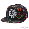 MISHKA NEON ALL OVER KEEP WATCH SNAPBACK CAP MULTI MSS173203画像