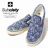 Subciety PAISLEY SLIP-ON -NAVY- 103-89181N画像