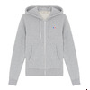 MAISON KITSUNE ZIP HOODIE TRICOLOR FOX PATCH KMK2752画像