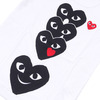 PLAY COMME des GARCONS FOUR BLACK HEART TEE WHITE画像