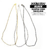 DOUBLE STEAL BLACK SQUARE CHAIN NECKLACE 473-90206画像