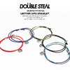 DOUBLE STEAL LEATHER CORD BRACELET 452-90007画像