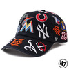 '47 Brand MLB TEAM UP CLEAN UP STRAPBACK BLACK画像
