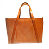 CHARLIE BORROW OAK BARK TANNED LEATHER × HAND STITCH WHOLE CUT TOTE/MADE IN ENGLAND/light stain CB015画像
