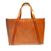 CHARLIE BORROW OAK BARK TANNED LEATHER &times; HAND STITCH WHOLE CUT TOTE/MADE IN ENGLAND/light stain CB015画像