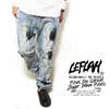 LEFLAH PAINT DIP SAROUEL JOGGER DENIM PANTS -NAVY- EFLP08-1708AWN画像
