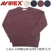 AVIREX L/S ACID WASH U.S.N. COMMAND KNIT CREW SH 6174036画像