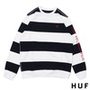 HUF CATALINA STRIPE CREW FLEECE BLACK画像