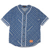 Supreme × LOUIS VUITTON Jacquard Denim Baseball Jersey INDIGO画像