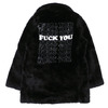 Supreme × HYSTERIC GLAMOUR Fuck Your Faux Fur Coat BLACK画像