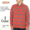 SUGAR CANE TWILL CHECK L/S WORK SHIRT SC27701画像
