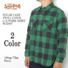 SUGAR CANE TWILL CHECK L/S WORK SHIRT SC27697画像