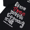 COMME des GARCONS HOMME PLUS live free w.s.w. TEE BLACK画像