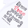 COMME des GARCONS HOMME PLUS live free w.s.w. TEE WHITE画像