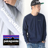 patagonia Men's Long-Sleeved Text Logo Cotton/Poly Responsibili-Tee 39042画像