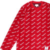 Supreme Velour Diagonal Logo L/S Top RED画像