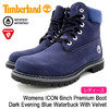 Timberland Womens ICON 6inch Premium Boot Dark Evening Blue Waterbuck With Velvet A1KC5画像