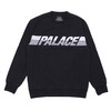 Palace Skateboards LINE CREW SWEAT BLACK画像