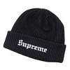 Supreme 2-Tone Rib Beanie BLACK画像